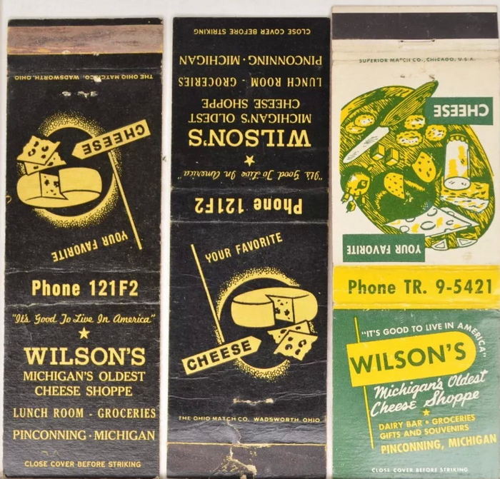 Wilsons Cheese Shop - Matchbooks (newer photo)